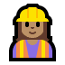 👷🏽‍♀️ woman construction worker: medium skin tone display on Windows